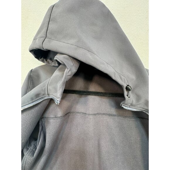 New Balance Womens Hooded Jacket M Gray Polyester Stetch Zip Pockets - Picture 7 of 15